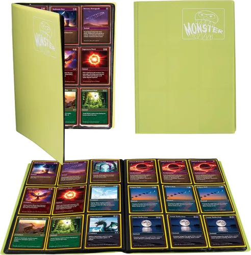 Miniatura 20 de Monster Binder - Álbum de tarjeta coleccionables, 9 bolsillos para tarjetas, retiene 360 de Yugioh, Magic, y Pokémon Páginas blancas Holofoil