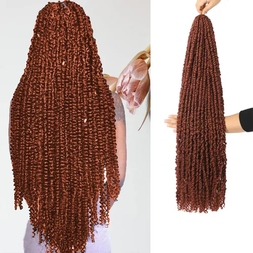 Miniatura 24 de Cabello Corto PassionTwist de 8 Pulgadas Cabello Pre-retorcido Passion Twists Cabello de Ganchillo Pre-enrollado Cabello Rizado de Ganchillo para 1b