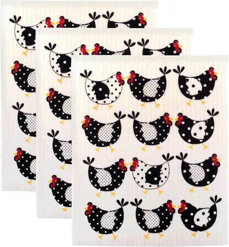 Miniatura 38 de DII Paños suecos para cocina y limpieza, reutilizables, lavables a máquina y aptos para lavavajillas, biodegradables, 7.75 x 6.75, limones, 3