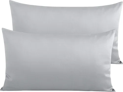 Miniatura 26 de NTBAY Fundas de Almohada de Algodón Egipcio Queen - Juego de 2, Fundas de Almohada de Algodón de 500 Hilos - Fundas de Almohada Suaves y Rosa