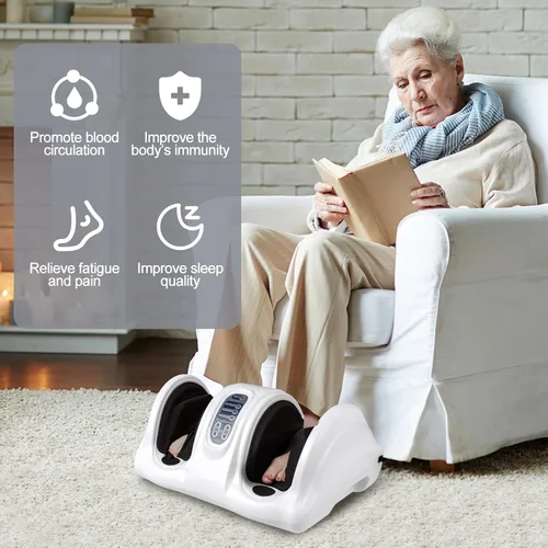 Miniatura 7 de ARLIME Masajeador de pies Shiatsu con control remoto, 4 modos de amasamiento profundo, masaje de piernas y tobillos y pantorrillas y pies para Blanco