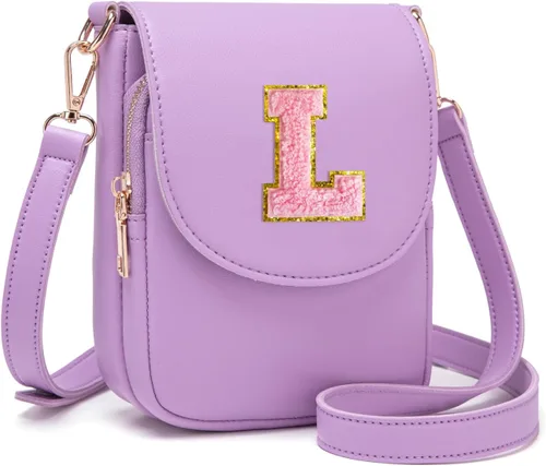 Miniatura 94 de Viverte Bolso Cruzado para Niñas Adolescentes Pequeñas, Bolso Inicial para Celular, Pequeña Cartera para Niños Pequeños, Bolso de Cuero con Tres