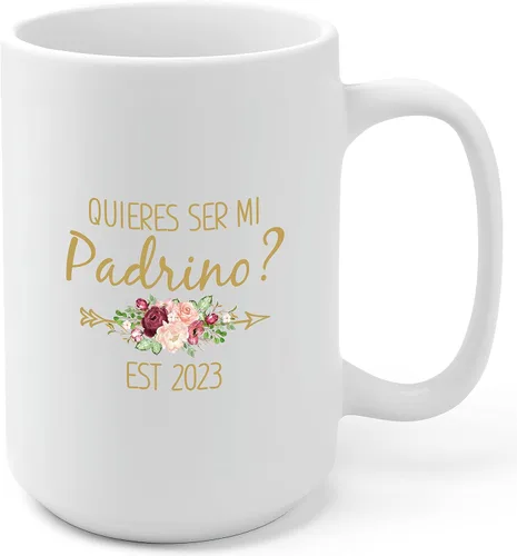 Miniatura 11 de Quieres Ser Mis Padrinos De Bautizo Madrina Regalos En Español Madrina Propuesta Quieres Ser Mi Madrina Padrino Taza De Café Padrinos De Bautizo