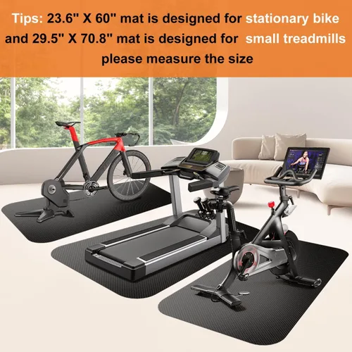 Miniatura 2 de Bike Mat,Treadmill Mat,Compatible for Elliptical,Exercise Bikes, Stationary Cycles,Spin Bike,Under Exercise Bike Trainer Pad for Indoor Stationary