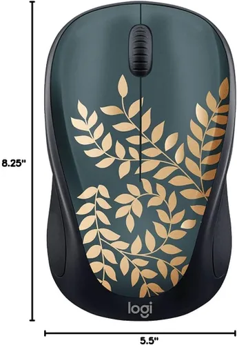 Miniatura 6 de Logitech - Design Collection - Mouse compacto inalámbrico de edición limitada con diseños coloridos - Golden Garden