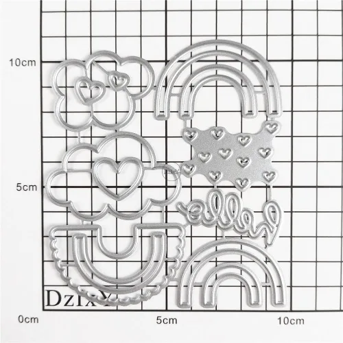 Miniatura 3 de DzIxY Hermosas nubes Rainbow Metal Troqueles de corte para hacer tarjetas de papel troquelado Conjuntos de troqueles de álbum de recortes Plantillas