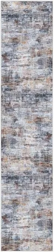 Miniatura 1103 de IOHOUZE Alfombra abstracta lavable de 3 x 12 pies para pasillos, antideslizante para cocina, camino de entrada de lana sintética para interiores