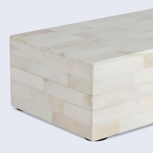 Miniatura 5 de Handicrafts Home Caja de almacenamiento decorativa con tapa – 10 x 4.5 x 2.5 pulgadas Organizador de decoración moderna para el hogar, caja
