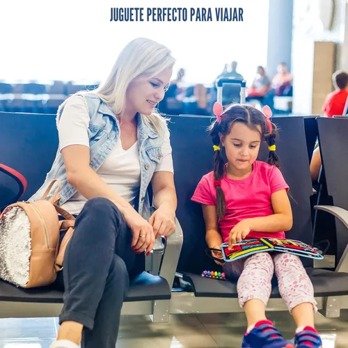 Miniatura 8 de Libro Ocupado para Niños Pequeños - Tablero Ocupado Montessori con Actividades Sensoriales para Aprender Habilidades Motoras Finas, Juguetes de Azul