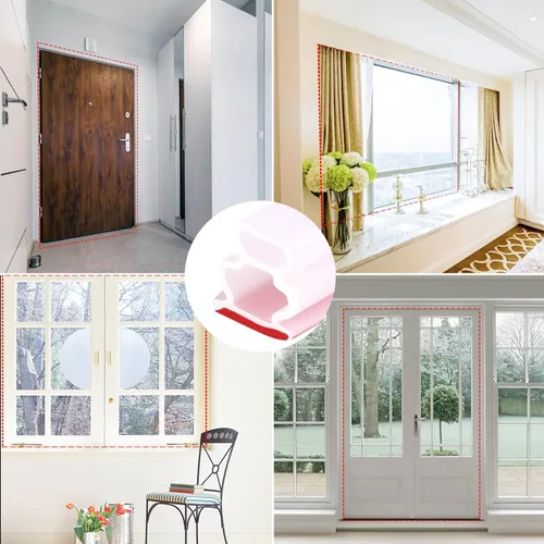 Miniatura 7 de Burlete de sellado de puerta – Tira de sellado de goma autoadhesiva insonorizante para marco de puerta, ventanas, aislamiento y a prueba de polvo