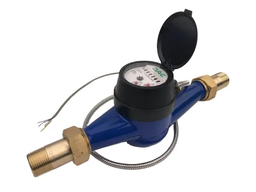 Miniatura 35 de DAE Medidor de agua caliente sin plomo MJ-75R NTEP, acoplamientos NPT de 3/4", salida de pulso, galón