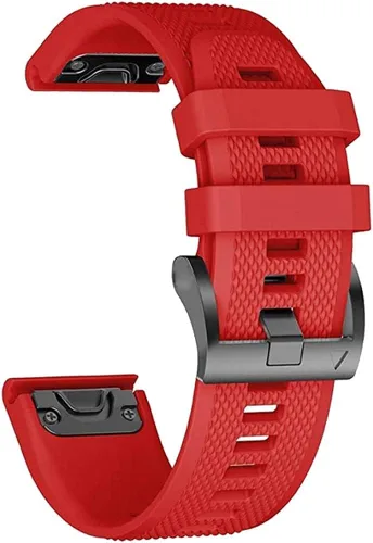 Miniatura 2 de Correa de 0.866 in compatible con Garmin Fenix 7, Fenix 6, Fenix 6 Pro, Fenix 5, Fenix 5 Plus, Approach S60 S62, Forerunner 935 945, pulsera de Rojo