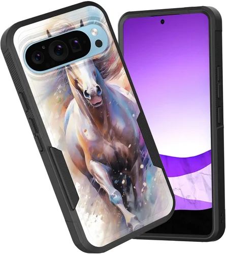 Miniatura 59 de Funda para Pixel 6A, funda híbrida de doble capa resistente a prueba de golpes de policarbonato duro de silicona suave TPU para Google Pixel 6A