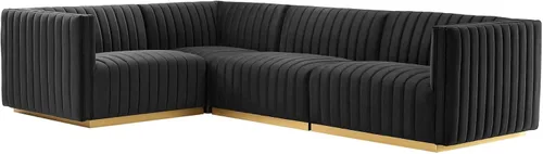 Miniatura 2 de Modway Conjure Seccional, Oro Negro