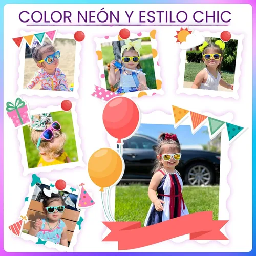 Miniatura 2 de GINMIC Gafas de sol para niños, regalos de fiesta a granel, paquete de 12 unidades, regalos para el día de San Valentín, protección UV 400, lentes