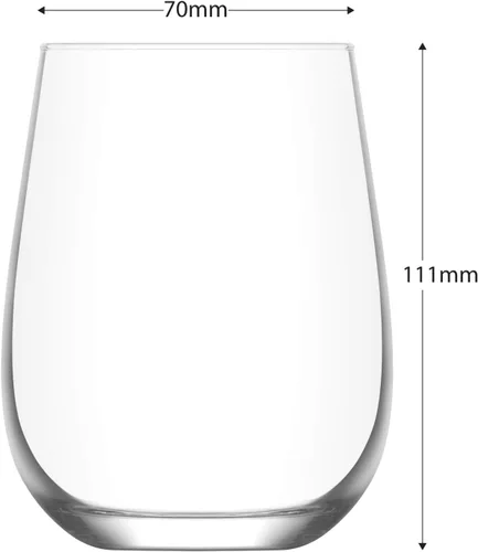 Miniatura 3 de LAV Juego de 6 copas de vino tinto transparentes Gaia sin tallo de 16.1 fl oz – Juego de copas de agua para cocina, cóctel, fiesta, copas de vidrio