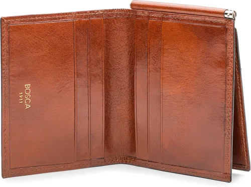 Miniatura 2 de Bosca Clip de cuero para hombre con bolsillo, Ámbar, Colección Old Leather - Clip para dinero con bolsillo