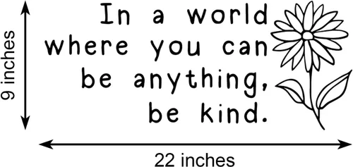 Miniatura 6 de In a World Where You Can Be Anything Be Kind, citas inspiradoras, calcomanías de vinilo para pared, frase motivacional, decoración de habitación