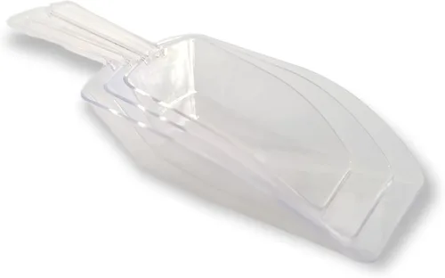 Miniatura 2 de Handy Housewares Juego de 3 cucharas de plástico transparente para cocina, juego de cucharas de azúcar para cereales, avena, café, polvo (1 juego)