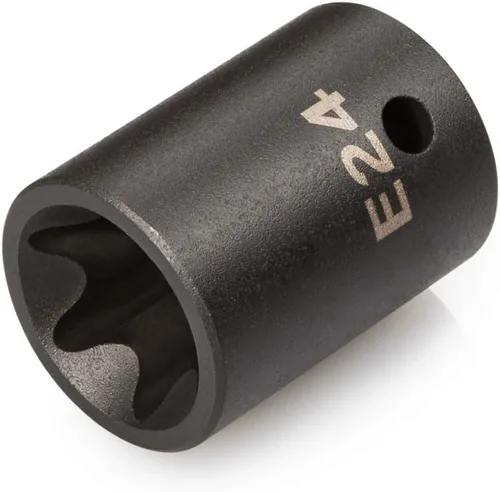 Miniatura 8 de TEKTON Juego de llaves de vaso de impacto con estrella externa de 1/2 pulgada con riel, 9 piezas (E10-E24) SID92100