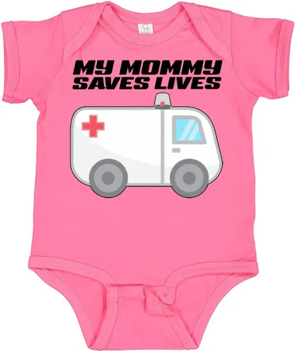Miniatura 4 de inktastic My Mommy Saves Lives- Body para bebé de ambulancia