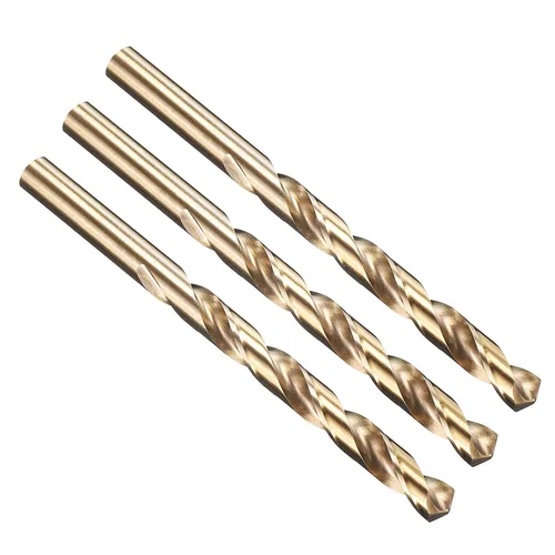 Miniatura 26 de PATIKIL Broca Jobber de 0.039 in, vástago recto M35 cobalto 5% acero de alta velocidad 135° acabado dorado para metal duro de acero inoxidable - 2