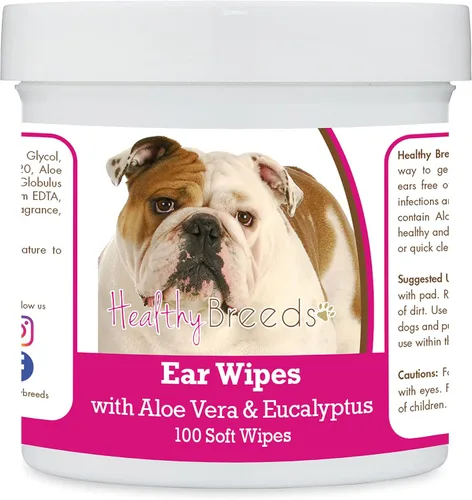 Miniatura 7 de Healthy Breeds Pastor alemán, silla de montar, toallitas de limpieza de oídos con aloe y eucalipto para perros, 100