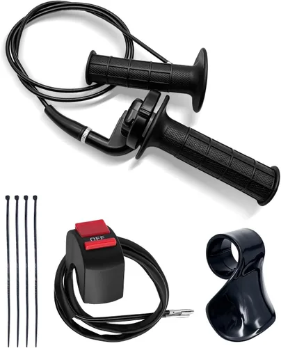 Miniatura 7 de Auto-Moto Puños de Acelerador del Manillar + Cable del Acelerador + Abrazadera de Carcasa del Acelerador para 50cc 79cc 125cc 250cc Moto de Cross