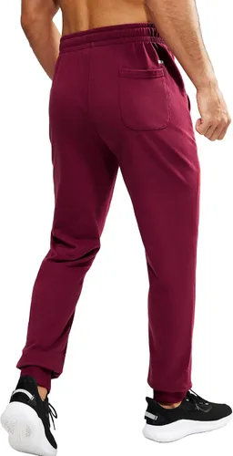 Miniatura 4 de MIER Men's Cotton Joggers Athletic Sweatpants for Gym Workout Active Lounge Jersey Track Pants with Pockets, Elastic Waist