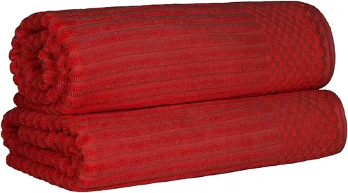 Miniatura 119 de Superior Juego de 6 toallas de algodón sólido y acanalado, toallas de cara de 13 x 13 pulgadas, toallas de mano de 16 x 28 pulgadas, toallas de baño