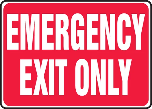 Miniatura 3 de Accuform Señal de seguridad "Solo salida de emergencia", Accu-Shield™, 7 x 10 pulgadas (MEXT586XP)