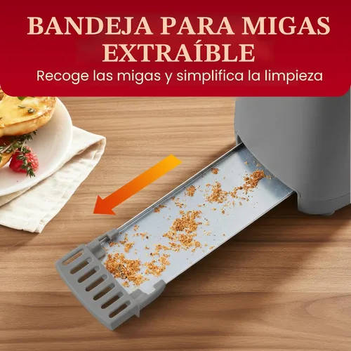 Miniatura 5 de Elite Gourmet ECT2517C SLIMTOAST™ Tostadora de 2 rebanadas, ranura larga, cuerpo de enfriamiento táctil, 6 ajustes de tostada y función