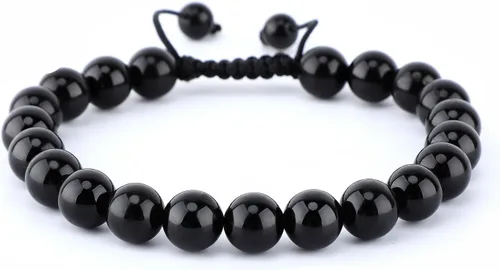 Miniatura 134 de AD Beads Pulseras de piedras preciosas unisex de 0.315 pulgadas (0.315 in), macramé curativo ajustable de 7 a 9 pulgadas Usa esta pulsera