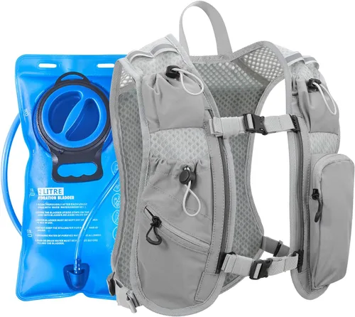 Miniatura 10 de Chaleco de correr para mujeres y hombres, mochila de hidratación para correr, chaleco para corredores, chaleco de hidratación, con soporte frontal