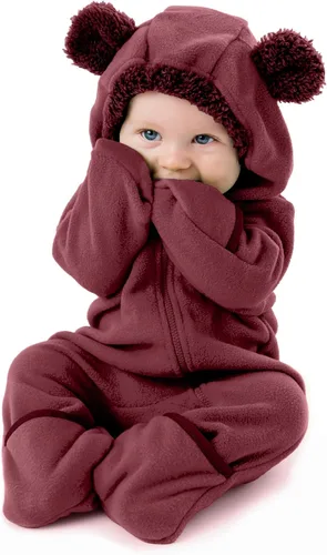 Miniatura 28 de Enterizo de vellón para bebé, rómper de una sola pieza con capucha para niños, ropa para exteriores, chaqueta infantil