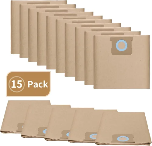 Miniatura 2 de Paquete de 15 bolsas de vacío para aspiradora de 6 a 10 galones Shop Vac DXVA19-4101, bolsas de filtro de repuesto LUNARUBBY para aspiradoras