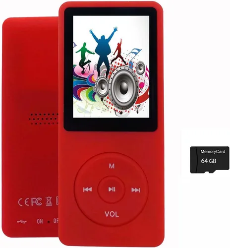 Miniatura 7 de Reproductor de MP3 de 64 GB con altavoz, auriculares, reproductor de música portátil para niños, soporte para grabación de voz, imagen, video, libro