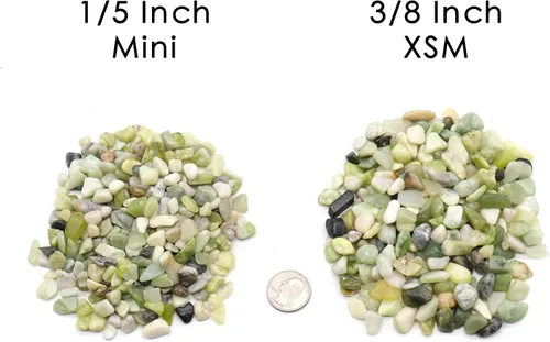 Miniatura 7 de Piedras para plantas. Piedras pulidas decorativas de jade verde. 3/8 pulgadas - 10 libras para plantas, jardín, paisajismo, manualidades, JADE VERDE