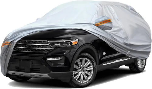 Miniatura 16 de TUCAREST - Funda de auto completa de 6 capas de alta calidad, diseño de cremallera de carcasa dura, impermeable, resistente a la intemperie