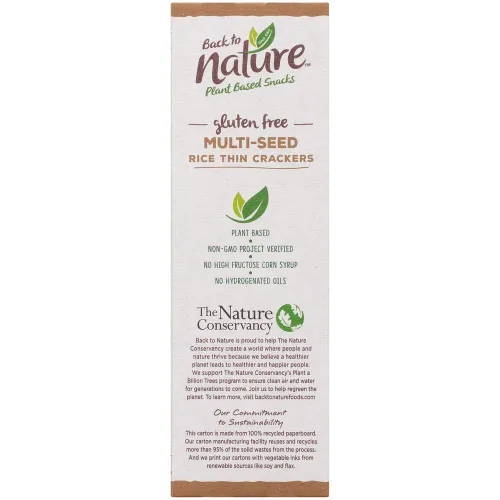 Miniatura 6 de Back to Nature Galletas sin gluten, arroz fino multisemilla, sin lácteos, sin OMG, hechas con harina de arroz integral de grano entero, aperitivos