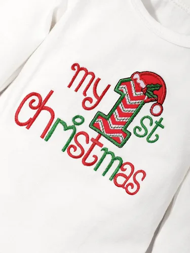 Miniatura 2 de Abbence Conjunto de 4 piezas de traje de Navidad para bebé, niña, niño, Año Nuevo, mi primera Navidad