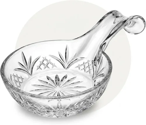 Godinger - Soporte para cucharas extra grande, soporte para cucharas de cristal, colección Dublin, 9.2 x 4.7 pulgadas