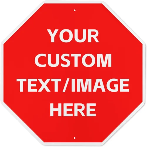 Letreros personalizados para negocios al aire libre de metal con texto en inglés «Make Your Own 12X12» Letrero personalizado para jardines al aire