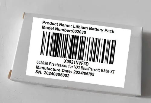 Miniatura 7 de Batería 602030, batería de repuesto de 330 mAh para auriculares Bluetooth VXI BlueParrott B350-XT B450-XT, compatible con batería de cámara