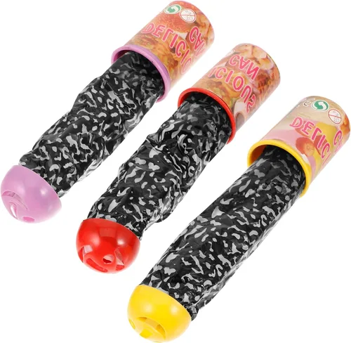 Miniatura 5 de Toyvian Juguete de serpiente con papas fritas, paquete de 3 juguetes de serpiente para saltar de primavera, juguete reutilizable para adultos, broma