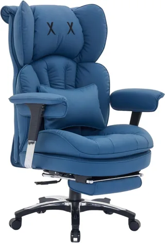 Miniatura 7 de Efomao Silla de oficina grande y alta con reposapiés, silla de computadora de respaldo alto con reposabrazos ajustables, silla de oficina ejecutiva