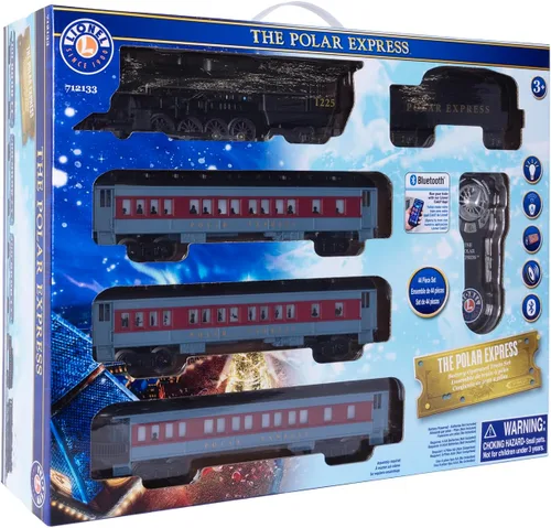 Miniatura 21 de Lionel El Expreso Polar Juego de Tren Batería Escala O con Control Remoto, Locomotora, Vagones de Tren y Pista con Sonidos Auténticos de Tren, Luces