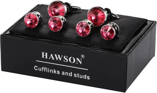 Miniatura 73 de HAWSON Gemelos para hombre con juego de tachuelas de camisa de 4/6 piezas, caja de regalo, joyería para hombre o accesorios para boda, fiesta