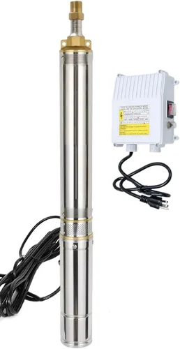 Miniatura 12 de Bomba Sumergible de Pozo Profundo con Caja de Control 1HP 115V Bomba de Pozo Sumergible Bomba de Agua Sumergible Acero Inoxidable 33 GPM, Elevación