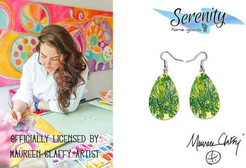 Miniatura 21 de Maureen Claffy Artist Collection Compassion Teardrop Dangle Earrings Set Cute Girls Womens Jewelry Earings Holiday Gifts Summer Decorations